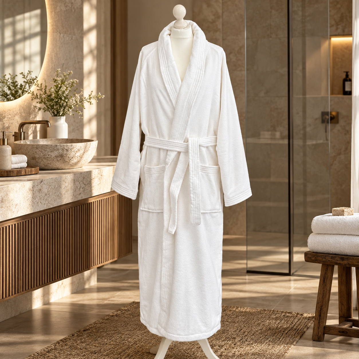 Luxus Velour Bademantel – Bild 1